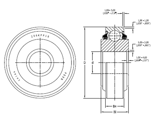 Подшипник PEER 206KPP16