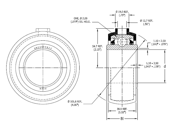 Подшипник PEER GW209PPB23-BR209RH