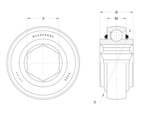 Подшипник PEER W208KRRB6