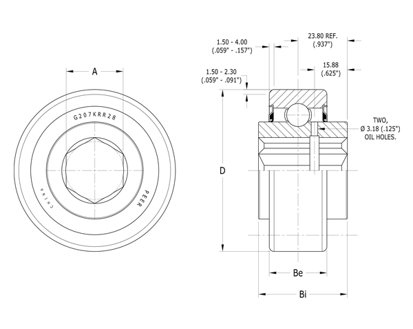 Подшипник PEER G207KRR28