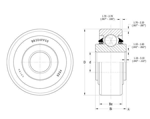 Подшипник PEER BB304PP50